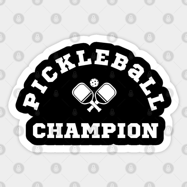 Pickleball CHAMPION, paddle ball, winner of fun pickleball tournament Sticker by KIRBY-Z Studio